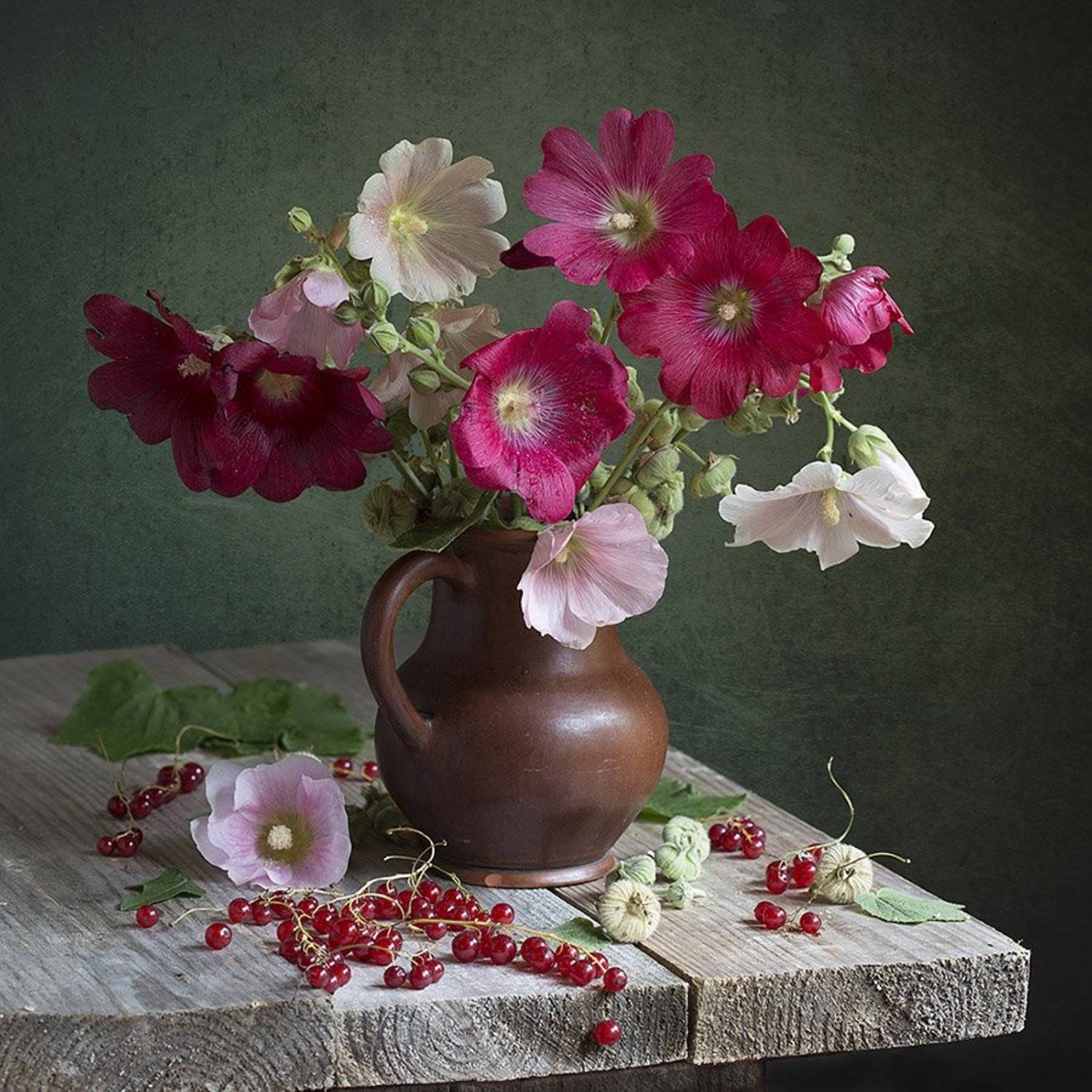 Мальвы (2 вариант). Автор: Марина Кулакова , Марина Кулакова