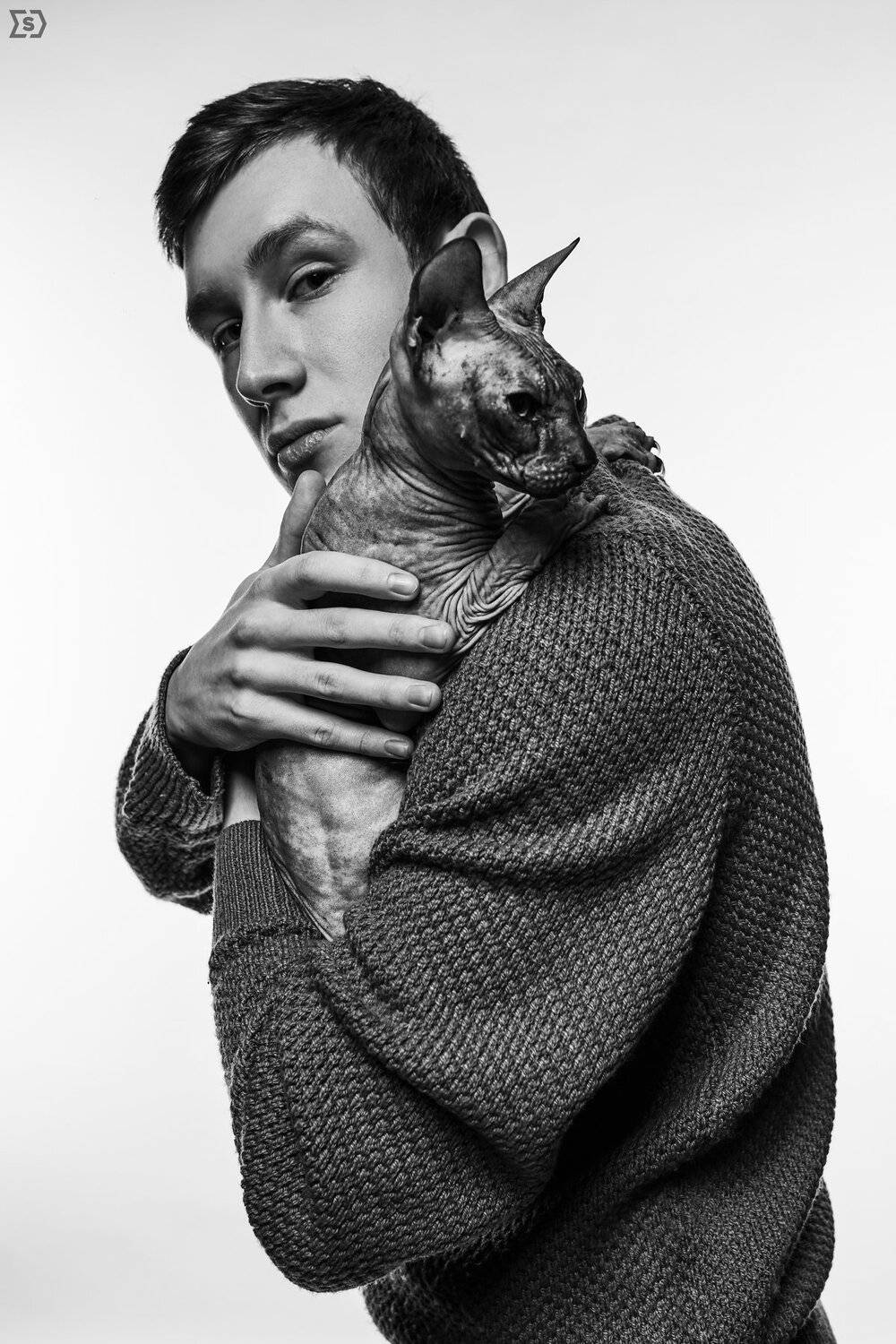 work, man, portrait, eyes. nice, boy, model, beautiful, beauty, portraitmood, cat, studio, sigma, Artem Kosolapov