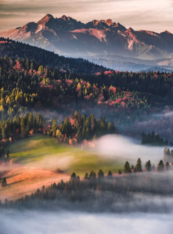 landscape, photogrpahy,tatra,mountains,national,park,sunrise,foggy,amazing,place,sun Sunrise Wysoki Wierch, National Park Pieninyphoto preview