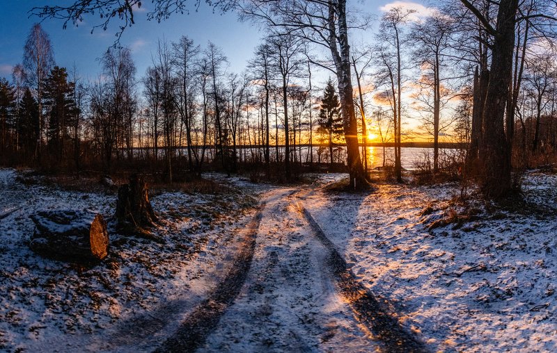 рубское озеро, декабрь, россия, ивановоская область Рубское озеро в декабреphoto preview