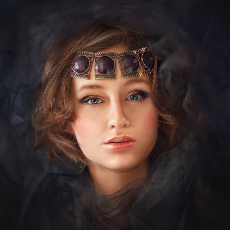 черный , цвет, портрет, девушка Черный photo preview