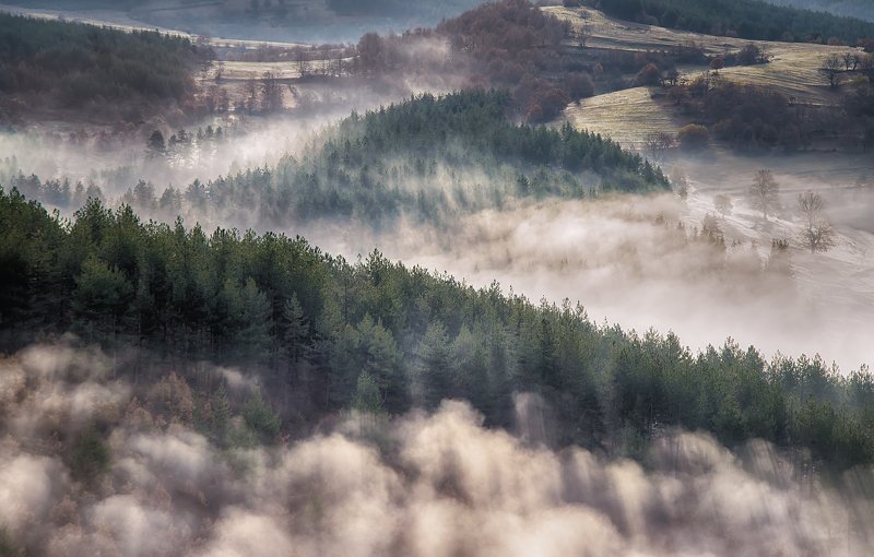 bulgaria,landscape,mist, morning,colors,nature , fog,sunrise, October mistphoto preview