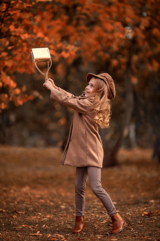 девочка, ребенок, осень photo preview