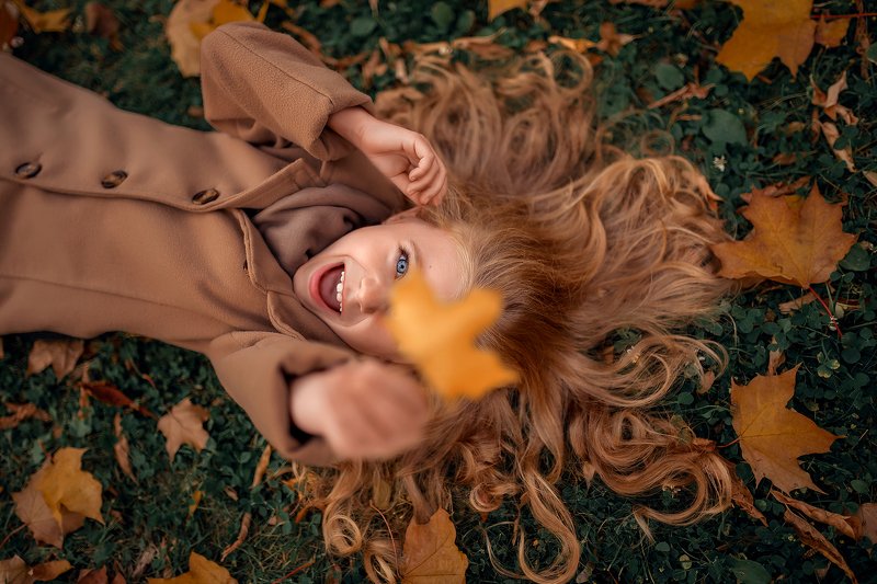 девочка, ребенок, осень photo preview