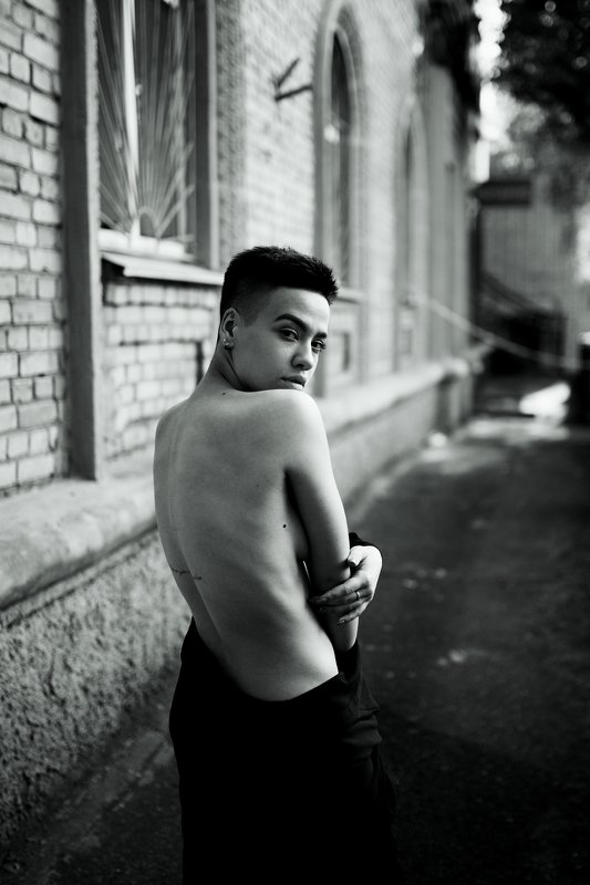 черно-белое, портрет, улица Ксенияphoto preview