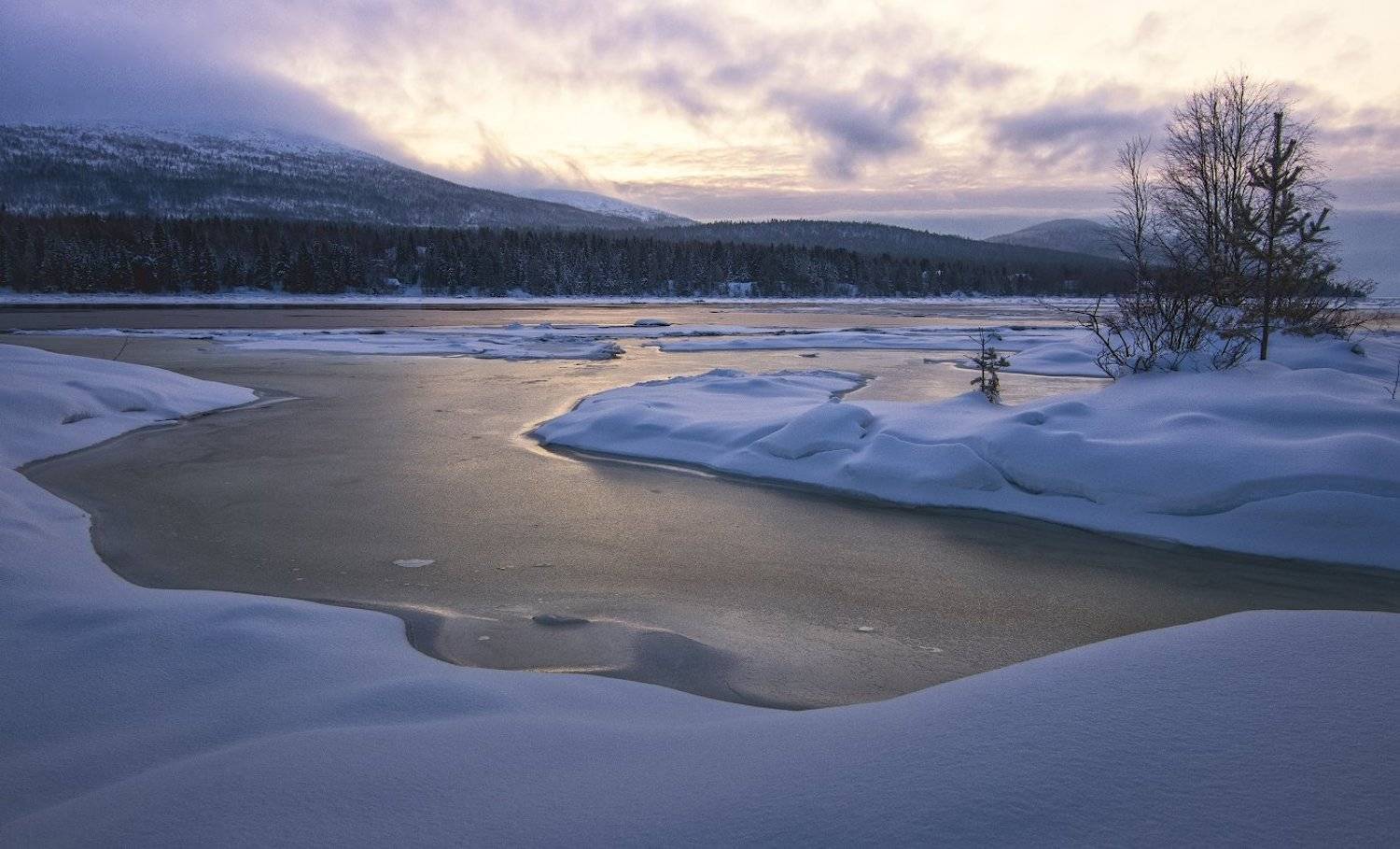 заполярье,снег,лед,блики заката,суровая красота., Анатолий Салтыков