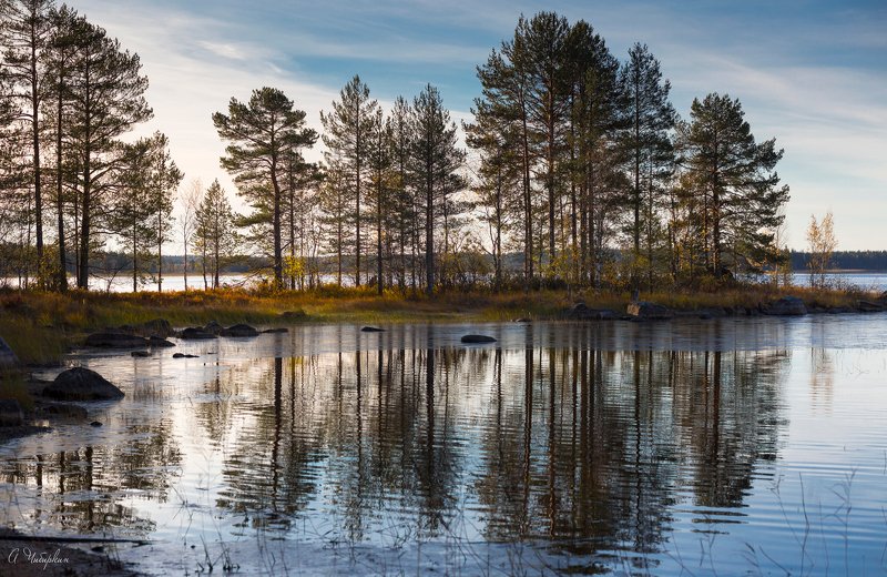 карелия_линдозеро, осень, пейзаж Первый лед. Карелия, Линдозеро.photo preview