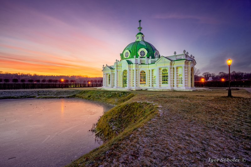 Кусково, Москва, закат, Kuskovo, Moscow, sunset Грот в Кусковоphoto preview