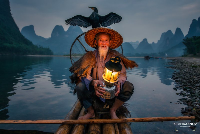 рыбак, китай, china Однвжды на берегах реки Лиphoto preview