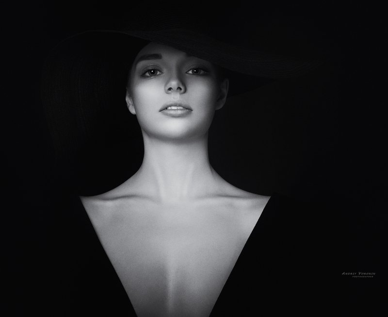 портрет, девушка, черно-белое, арт-фото,стиль, ***photo preview