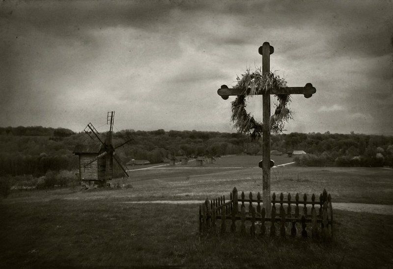 пирогово, крест, мельница photo preview