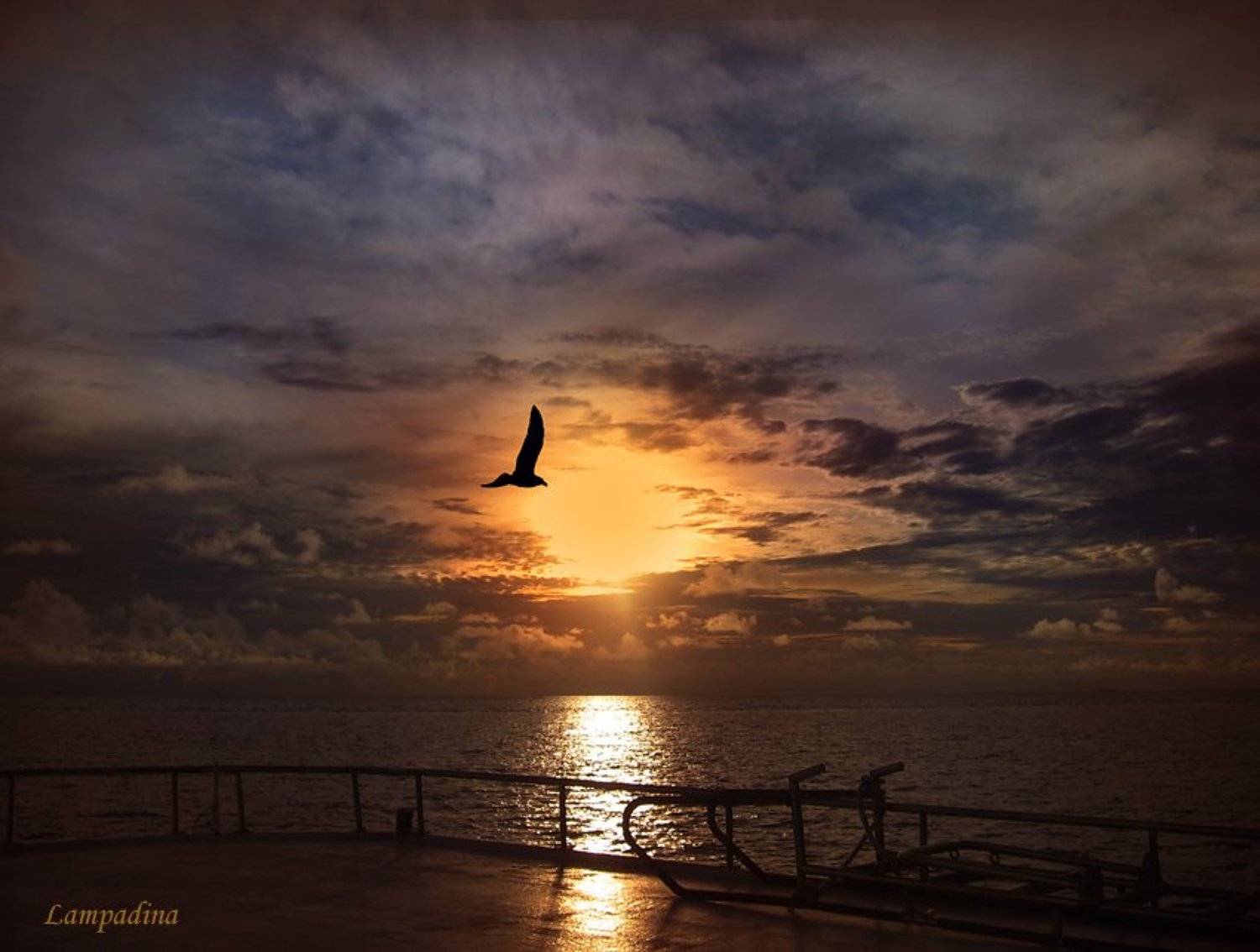 мальдивы, закат, lampadina