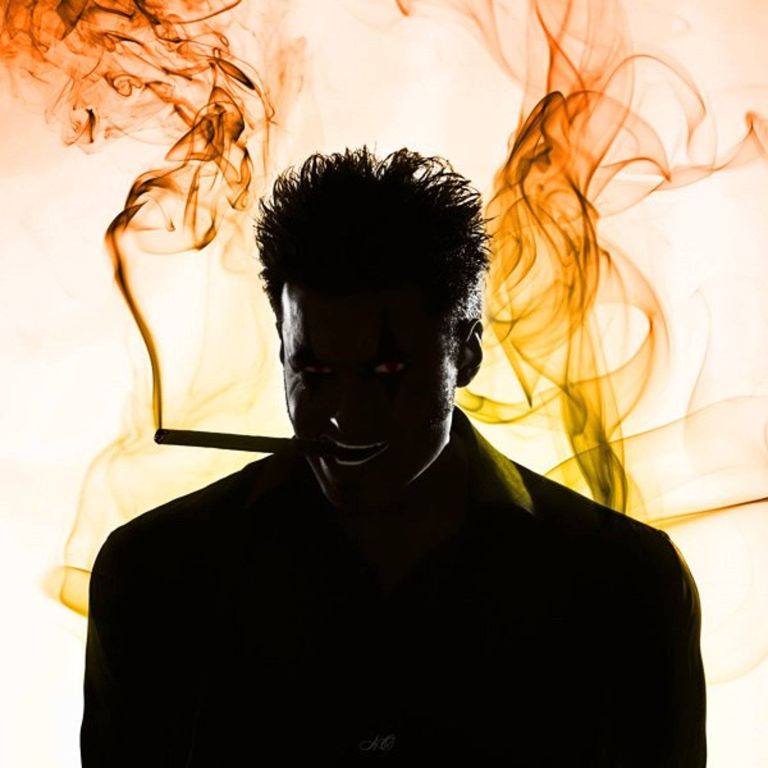 зло, дым, улыбка, NO