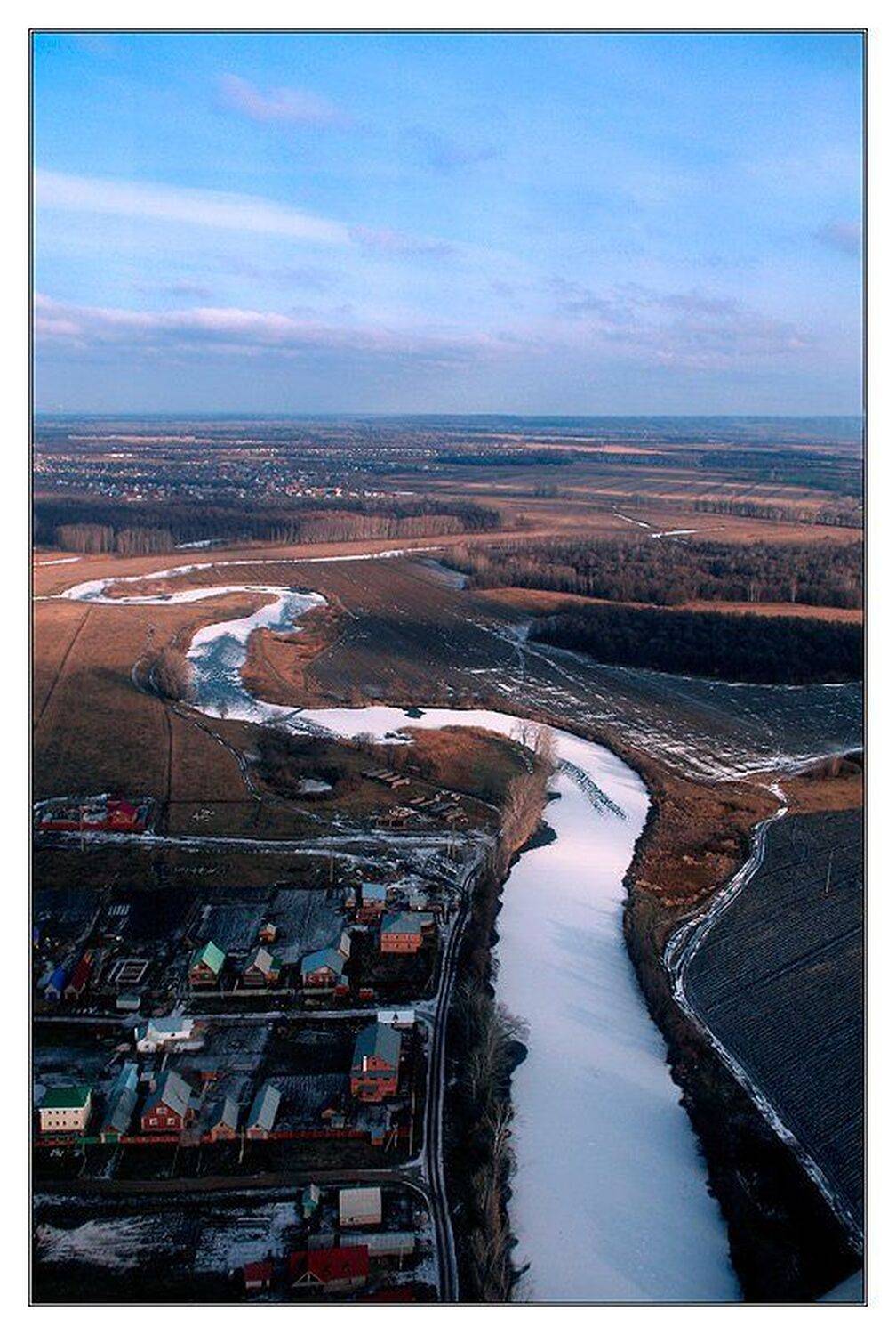 за 5 минут до посадки .... Автор: Лена река лед, Лена