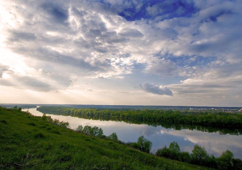 закат, ока Ока. Закатphoto preview