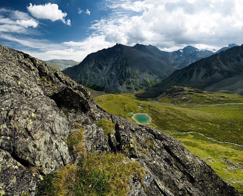 алтай, аккем, белуха, ак-оюк, ярлу,  долина 7 озер, горы 5photo preview