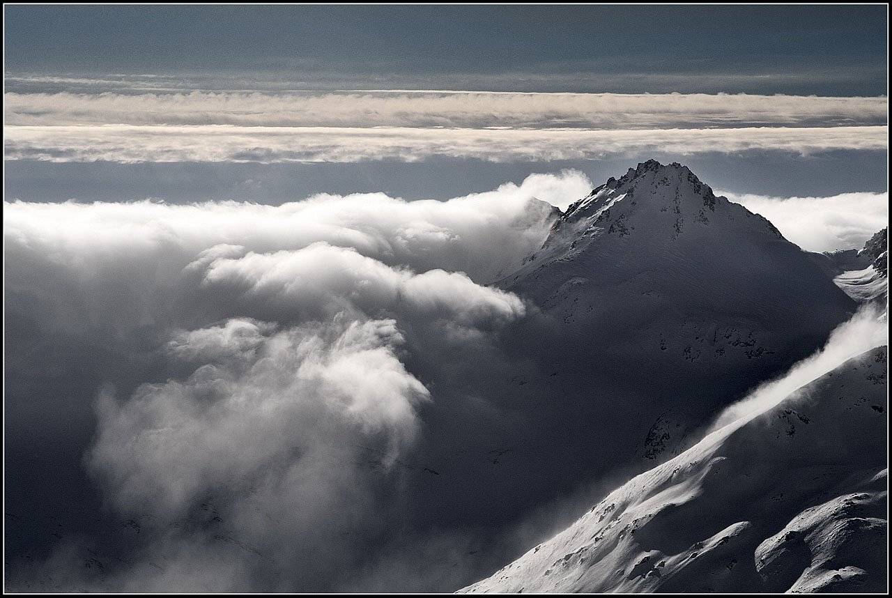 горы, облака, кавказ, dimmm