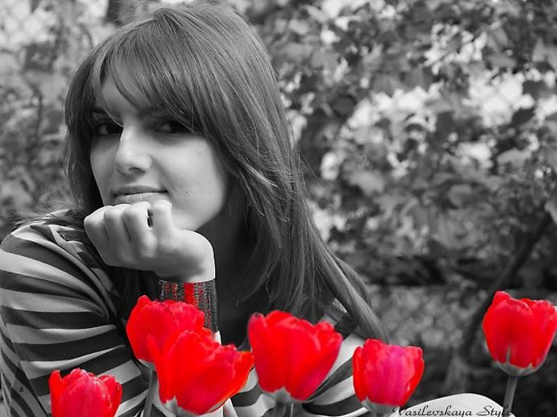 анна, тюльпаны, Аннаphoto preview