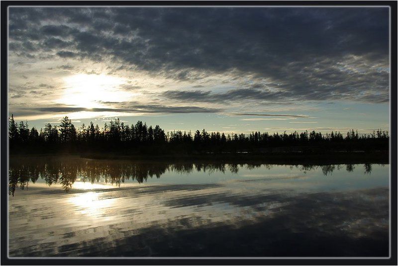 утро,река Хмурое утроphoto preview