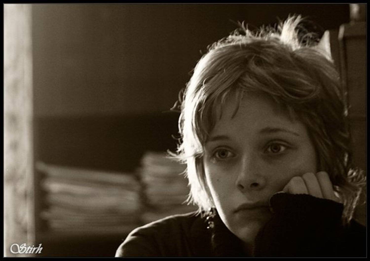 потрет девушка мысли, Михаил Евстратов