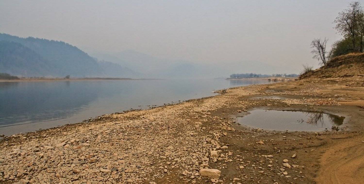 бурятия, река, селенга, дым, лесной, пожар, Олег Шубаров