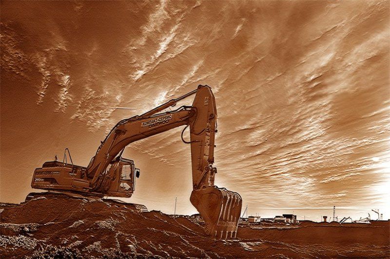 экскаватор, небо,земля Марсианские разработкиphoto preview