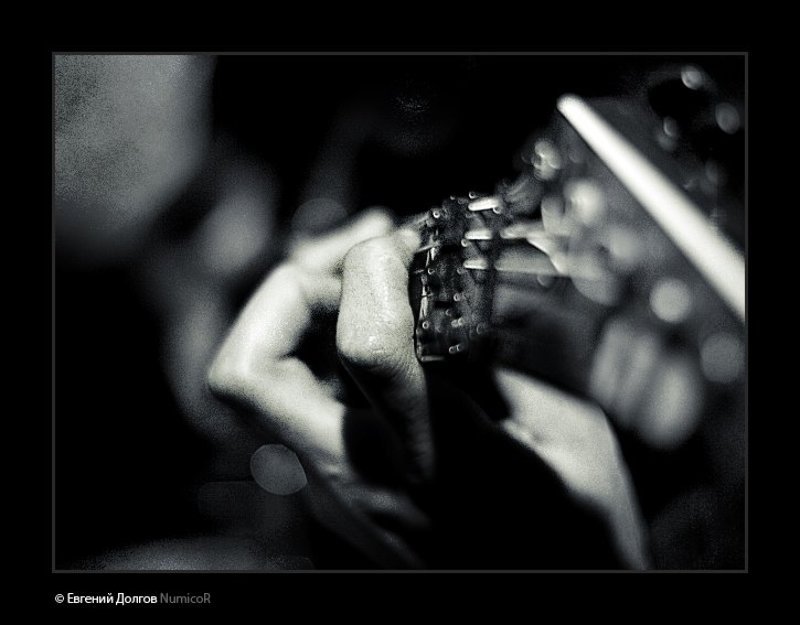 гитара, чб, рука, мясо ***photo preview