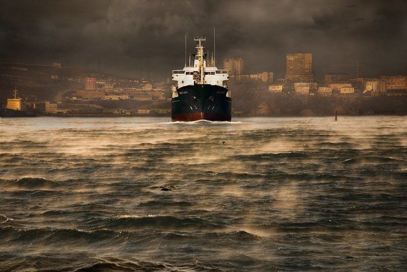 японское, , , море, , , корабль, шторм Vesselphoto preview