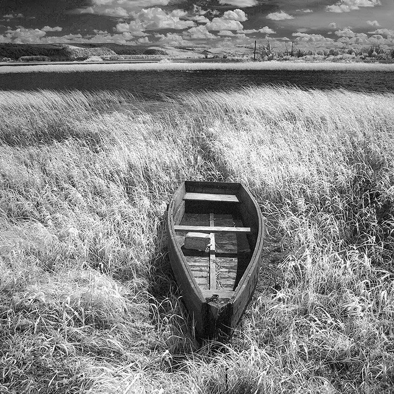 ir пейзаж с лодкой.photo preview