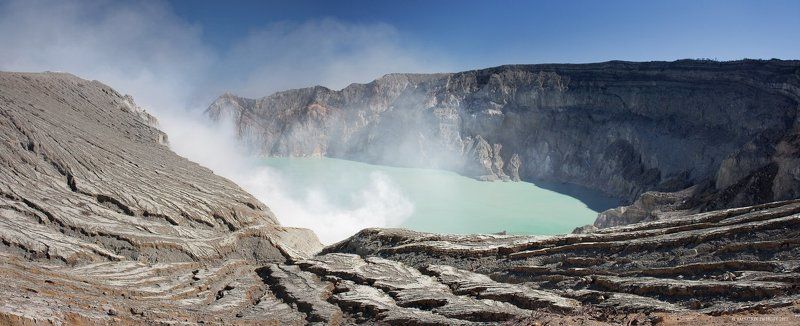 индонезия, иджен, kawa ijen, вулкан, ява, кратер, испарения Дыхание вулканаphoto preview