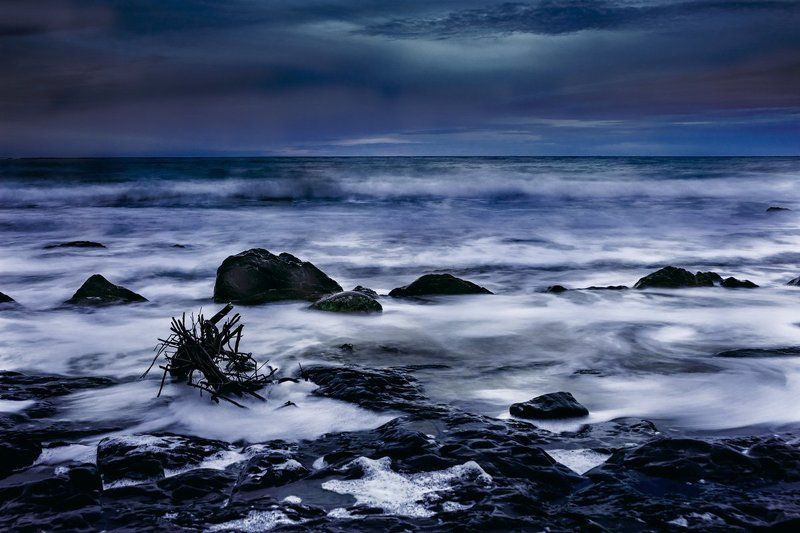 Black sea. Sunset.photo preview