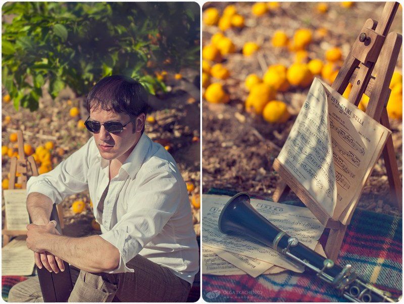 музыка, кларнет, апельсины, плед, ноты, солнце My music...photo preview