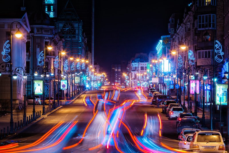 Огни вечернего города Vphoto preview