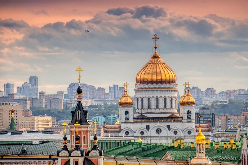 cathedral of christ the savior, epiphany church, moscow, Богоявленская церковь, Москва, Храм Христа Спасителя Куполаphoto preview