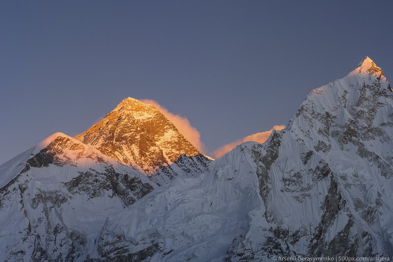 sunset, snow, climbing, panorama, ice, landscape, dawn, peak, summit, snow, everest, nepal, mountain, outdoors, himalaya, himalayas, nature, extreme, mt. everest, lhotse, sagarmatha, nuptse, mountaneering , tourism, trekking, alpinism, altitude, hiking, h Everest summit or peak at sunset or sunrise. Everest base camp trek, tourism in Nepal, View from Kala Patharphoto preview