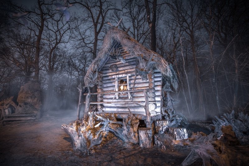 forest park house fog night outdoors nature cityscape mood dark winter wideangle longexpo Sleepy Hollowphoto preview