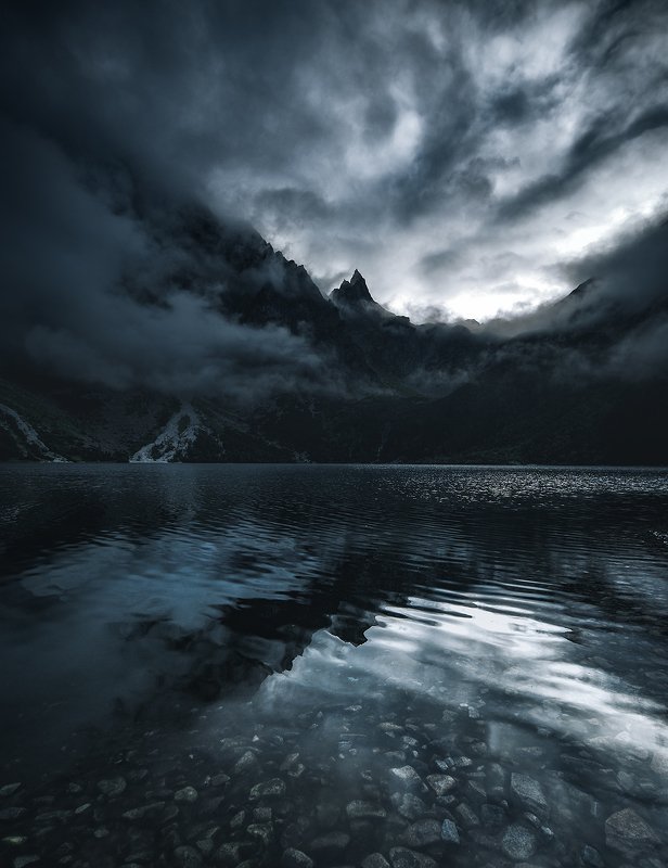 landscape, mountains, love, nature, global, shotz, amazing, place, clouds, darkness, lake Morskie Oko-Tatra Mountains photo preview