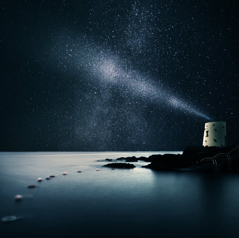 stars,  milky  way, water, long  exposure, light *photo preview