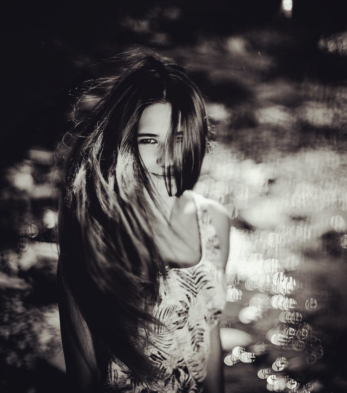 девушка, красивая девушка, боке, лето, блики, волосы, красивый портрет Девушка Летоphoto preview