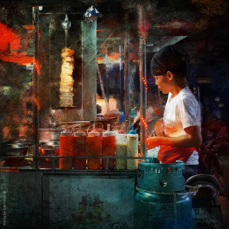 портрет продавец еды. Ko Lanta.photo preview