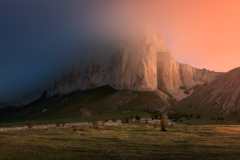 крым, белая скала, ак-кая, природа, пейзаж, россия, туман, путешествия, туризм, фототур в крым, туры по крыму, тур в крым Магия Белой скалыphoto preview