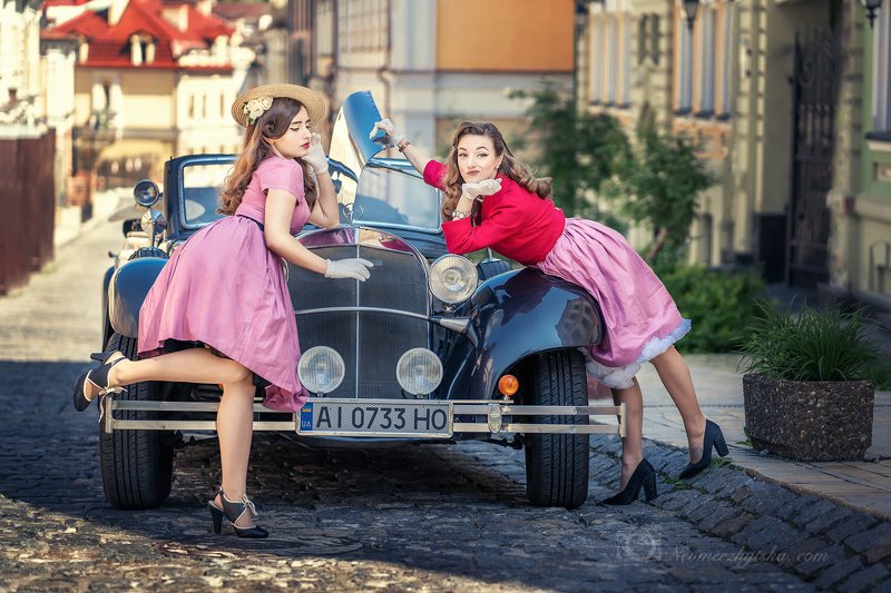 ретро, авто, лавстори, retro, vintage Покатаемся?photo preview