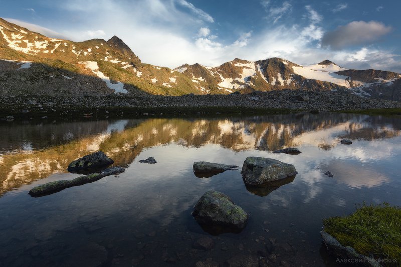 горы, джалпакол. озера, лето, снег, камни, отражение, Слышать горыphoto preview