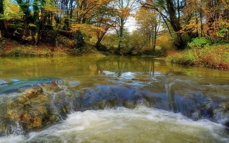 осень река перекат Осень. Перекат.photo preview