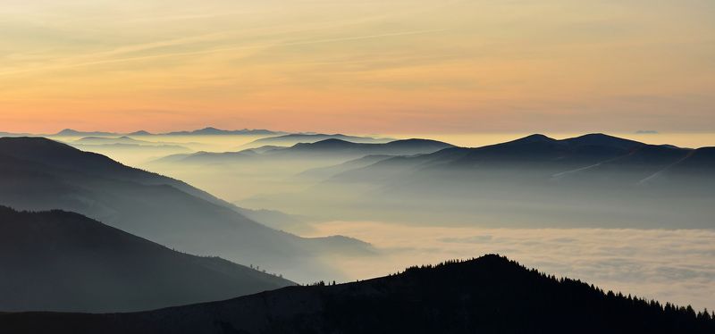 горы, карпаты, туман, облака, дымка, photo preview