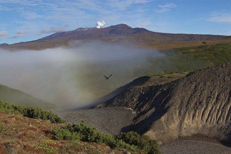 утренняя с видом на вулкан Горелыйphoto preview