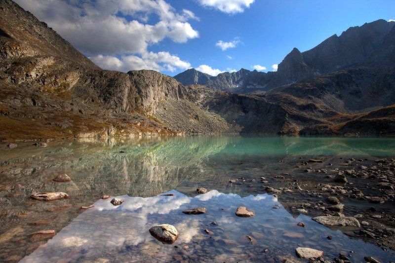 алтай, горный алтай, горы, пейзаж, акчан У горного озераphoto preview