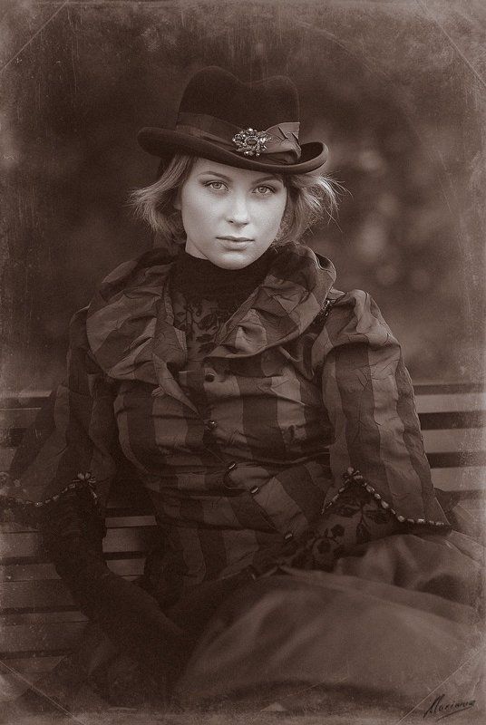 девушка, портрет, ч/б, ретро Ретро фото превью