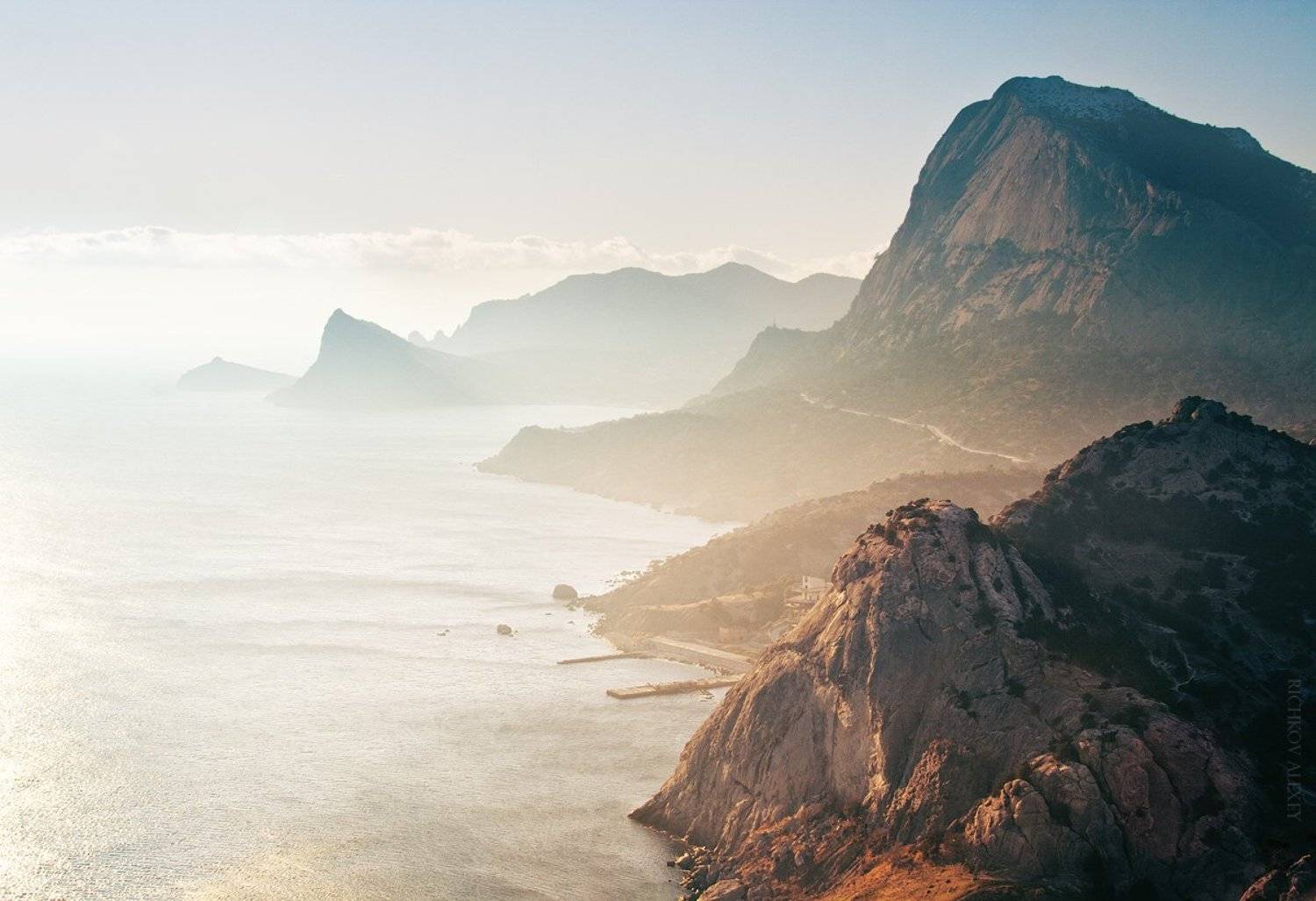 судак, зима, горы, море, скалы, бухта,, Рычков Алексей