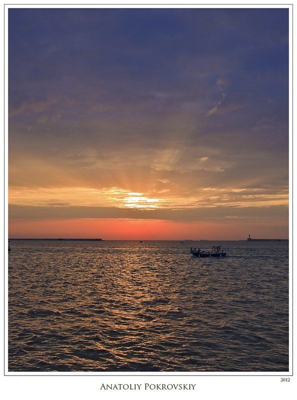 море, облака, солнце, вечер, закат, крым, анатолий покровский Вдаль... фото превью